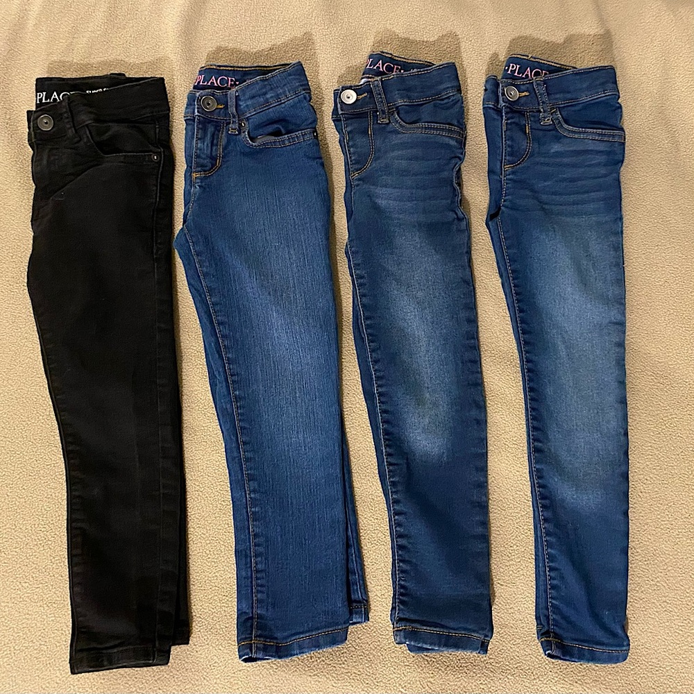 Children Place Skinny Slim Denim 4-pack Toddler Girl Jeans Pant 5T